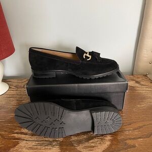 NWT Talbots black suede loafer
